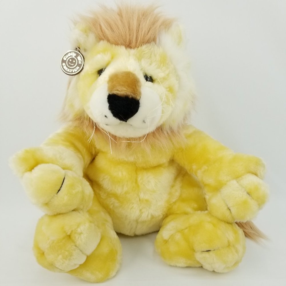 Vintage 1991 Cuddle Wit Big 17" Plush Stuffed Lion